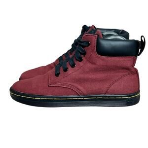 Dr Doc Martens Boots Women’s SIZE 6 Maelly Air Wair Lead Canvas BURGUNDY Fabric